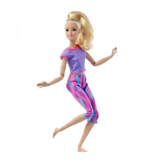 Barbie Sonsuz Hareket Bebeği, Sarışın - Desenli Taytlı resmi