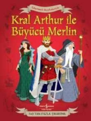 Çıkartmalı Kıyafetleriyle Kral Arthur ve Büyücü Merlin resmi