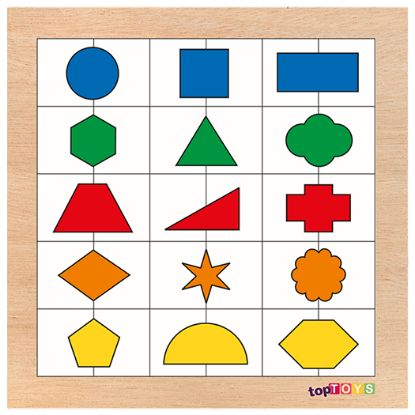 TOPTOYS Renkleri ve Şekilleri Sıralayalım - 1 Ahşap Puzzle (CS-7020) resmi