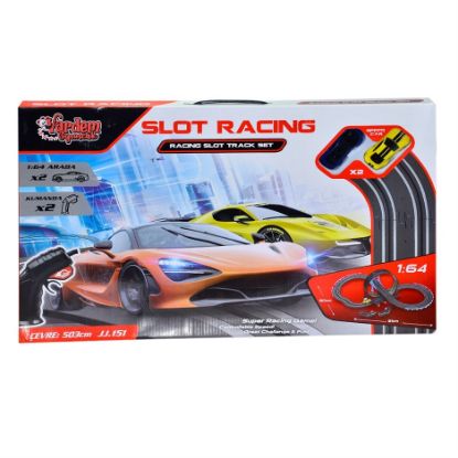 Slot Racing Araba Yarış Pisti Pilli 2 Araçlı Yarış Seti resmi