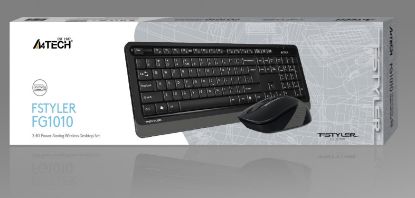 A4 Tech Fg1010 2.4G Gri Q Fn-Mm Klv+Optik Mouse Set resmi