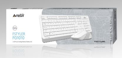 A4 Tech Fg1010 2.4G Beyaz Q Fn-Mm Klv+Optik Mouse Set resmi