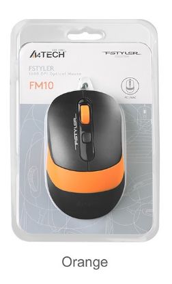 A4 Tech Fm10 Usb Fstyler Turuncu Optik 1600 Dpı Mouse resmi
