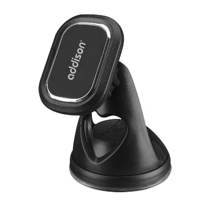 Addison ADS-143 Universal Ayarlanabilir Vantuz+Izgara aparatlı Siyah Mıknatıslı Araç Telefon Tutucu resmi