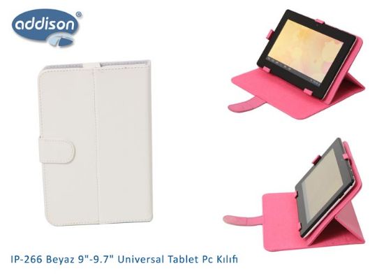 Addison IP-266 Beyaz 9"-9.7"Universal Tablet Kılıf resmi