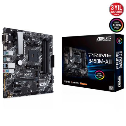 Asus Prime B450M-A II BIOS FlashBack Amd B450 Socket Am4 Ryzen™ Ddr4 4400Mhz(O.C.) M.2 Anakart resmi