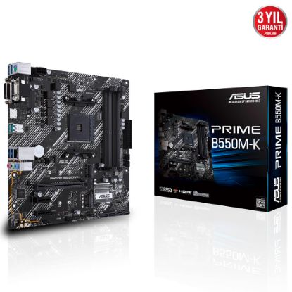 Asus Prime B550M-K AMD AM4 3.Nesil DDR4 VGA DVI HDMI Anakart resmi