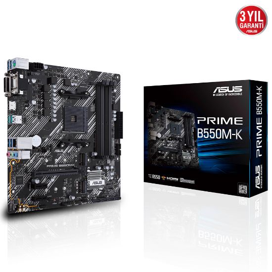 Asus Prime B550M-K AMD AM4 3.Nesil DDR4 VGA DVI HDMI Anakart resmi
