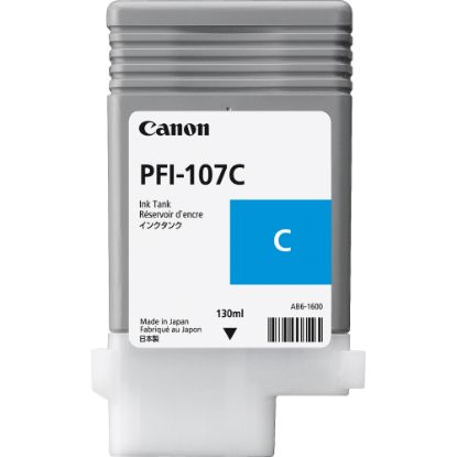 Canon PFI-107C Cyan Mavi Plotter Kartuş IPF770/775 resmi