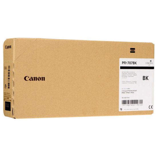 Canon PFI-707BK Black Siyah Plotter Kartuş IPF830/840/850 resmi