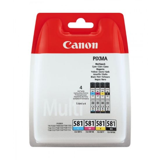 Canon CLI-581 Multipack 4lü Mürekkep Kartuş resmi
