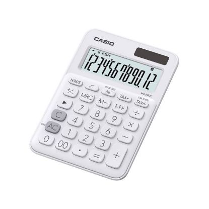Casio MS-20UC-WE 12 Hane Beyaz Masa Üstü Hesap Makinesi resmi