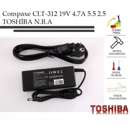 Compaxe CLT-312 19V 4.74A 5.5-2.5 Toshiba Notebook Adaptörü resmi