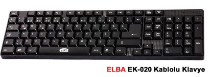 Elba EK-020 F Usb Siyah Türkçe Kablolu Standart Klavye resmi