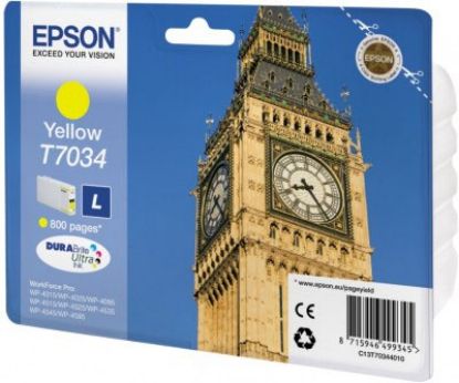 Epson T7034 Yellow Sarı 800 Sayfa Mürekkep Kartuş T70344010 resmi