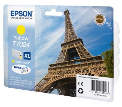 Epson T7024 Yellow Sarı 2.000 Sayfa Mürekkep Kartuş T70244010 resmi