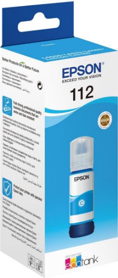 Epson T06C2 (112) Cyan Mavi Şişe Mürekkep C13T06C24A resmi