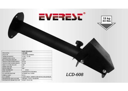 Everest LCD-608 50-50 10"-24" Tv Tavan Askı Aparatı resmi