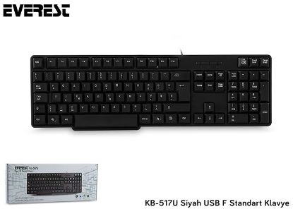 Everest KB-517UF Siyah USB F Standart Klavye resmi