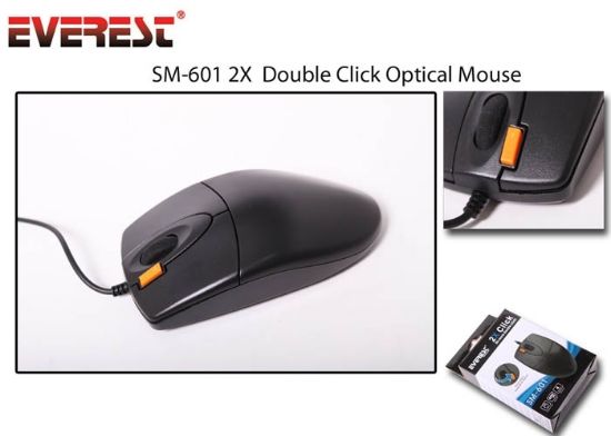 Everest SM-601U Siyah Usb Optıcal Mouse 800 Dpı 3 Buton 1.4 mt Kablo Uzunluğu resmi