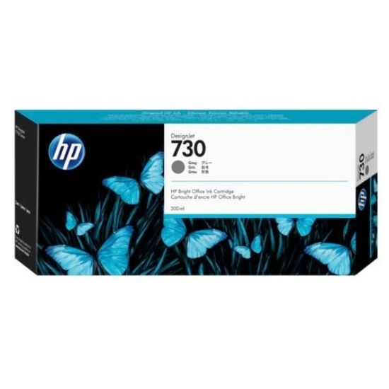 HP 730 Gray Gri 300 Ml Plotter Kartuşu P2V72A resmi