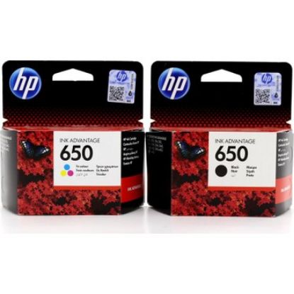 HP CZ101AE + CZ102AE 650 Siyah + Renkli Kartuş Seti resmi