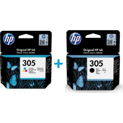 HP 3YM60AE + 3YM61AE 305 Siyah + Renkli Kartuş Seti resmi