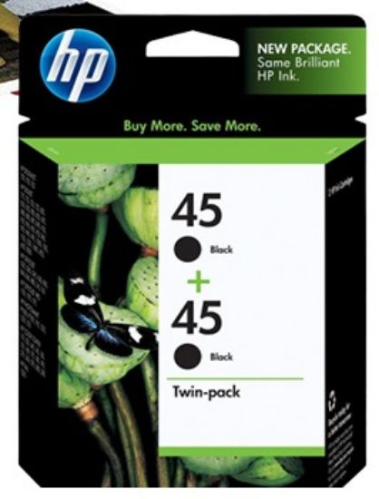 HP 45 Black Siyah 42ML 51645AA 2Lİ Paket Kartuş CC625A resmi