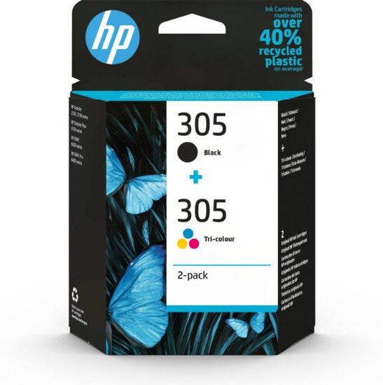 HP 305 Black/Color Siyah/Renkli Multi Paket 6ZD17AE resmi