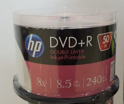 HP DVD+R DL 8.5GB Printable 50 Cakebox resmi