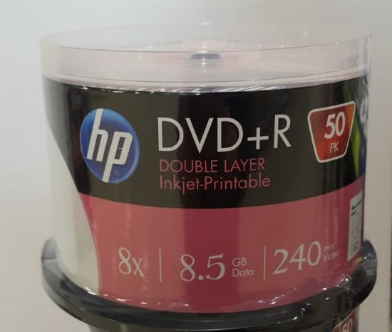 HP DVD+R DL 8.5GB Printable 50 Cakebox resmi