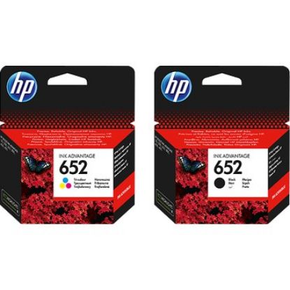 HP F6V25AE + F6V24AE 652 Siyah + Renkli Kartuş Seti resmi