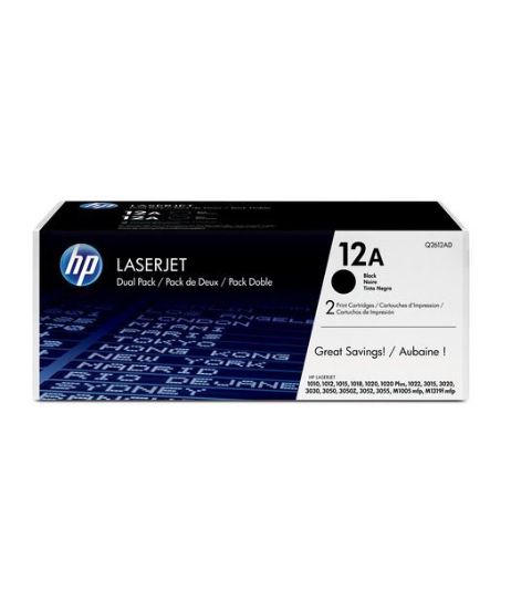 HP 12AF Black Siyah 2.000 Sayfa Çiftli Toner Q2612AF resmi