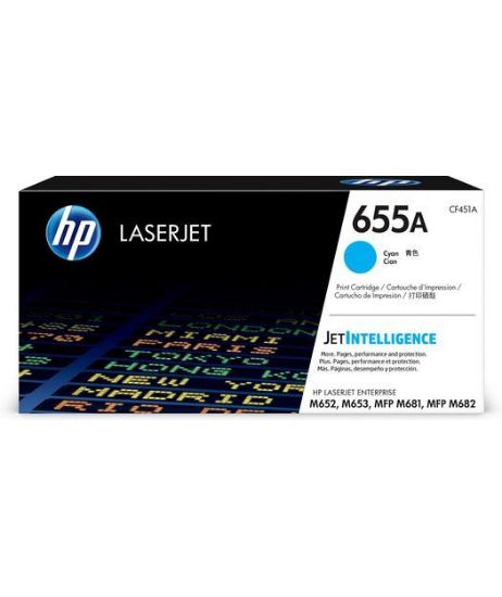 HP 655A Cyan Mavi 10.500 Sayfa Toner CF451A resmi