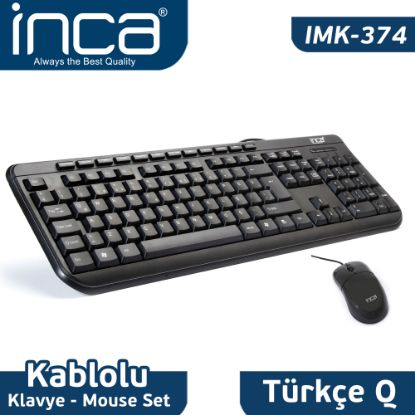 Inca IMK-374U Multimedya Usb Q Klavye Mouse Set resmi