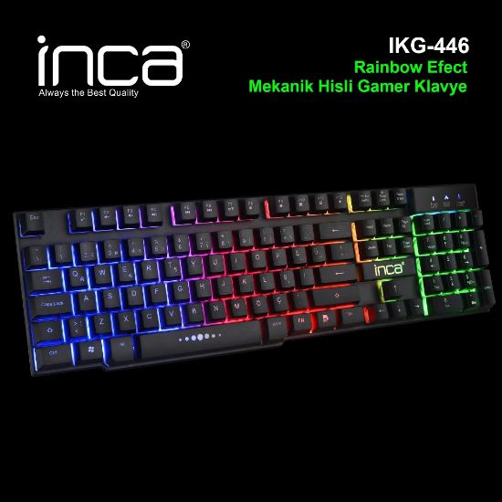 Inca IKG-446 Raınbow Efect Mekanik Hisli Gamer Klavye resmi