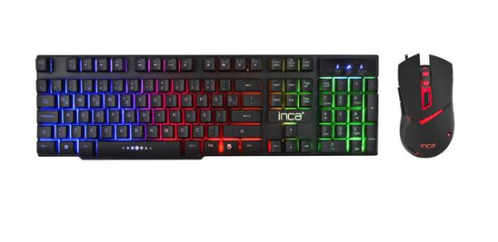 Inca IKG-448 Raınbow Efect Mekanik Hisli Gaming Klavye+Mouse Set resmi