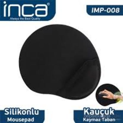 Inca IMPS-008 Sılıcone Siyah Mouse Pad (kaymaz taban) resmi
