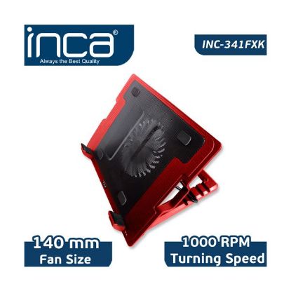 Inca Inc-341FXK Kırmızı Ergonomik Sessiz Usb Notebook Soğutucu resmi