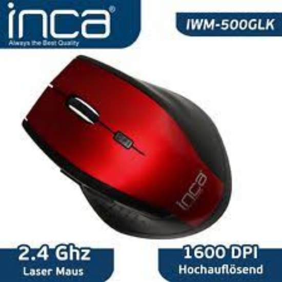 Inca IVM-500glk Kırmızı Kablosuz Mouse  1600dpı  resmi