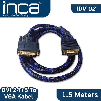Inca Idv-02 1.5mt DVI 24+5 To Vga Çevirici Kablo  resmi