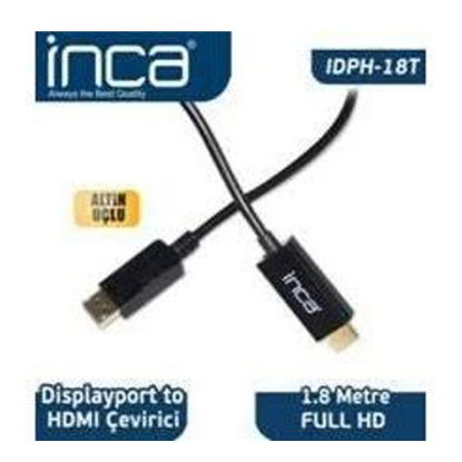 Inca IDPH-18T Displayport To Hdmı Kablo 1.8mt resmi