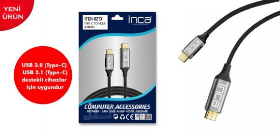Inca IMHD-50T 5mt 1,4 V 3D Altın Uçlu HDMI Kablo resmi