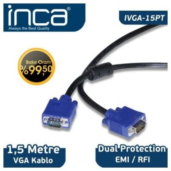 Inca IVGA-15Pt 1,5mt Vga Kablo resmi