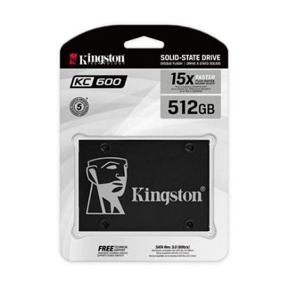 Kingston 512GB KC600 550MB-520MB/S 2.5"sata 3 SSD SKC600/512G Ssd Hardisk resmi