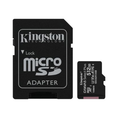 Kingston SDCS2/512GB 512GB micSDXC Canvas Select Plus 100R A1 C10 Card + ADP Hafıza Kartı  resmi