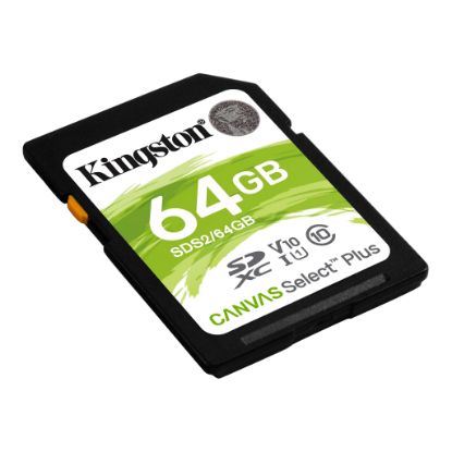 Kingston SDS2/64GB 64GB SDXC Canvas Select Plus 100R C10 UHS-I U1 V10 Hafıza Kartı resmi