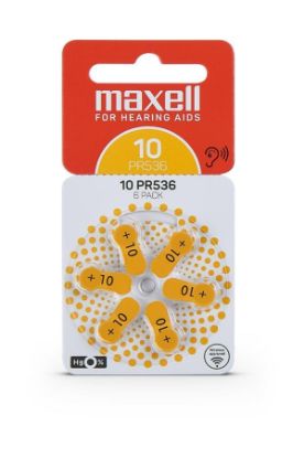 Maxell PR536 (10) 1.4V Düğme Kulaklık Pili  6'lı Paket resmi
