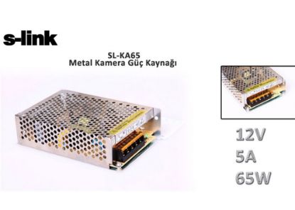 S-link SL-KA65 12V 5A 65W Metal Kamera Güç Kaynağı resmi