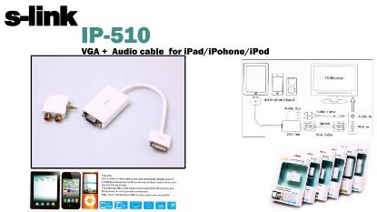 S-link IP-510 Ipad To Vga Ve Audio Adaptör resmi